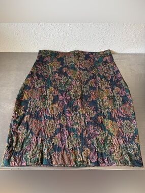 Vintage 90s Express Floral Jacquard Tapestry Pencil Skirt✨